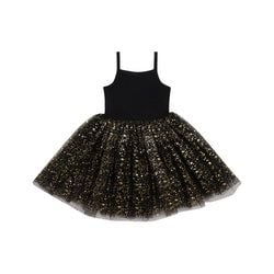 Colour – Black & Gold Sparkle Dress