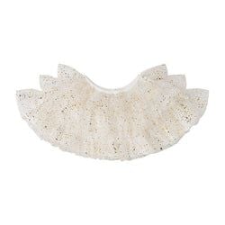 White & Gold Sparkle Layer Cape