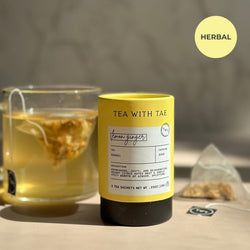 Mini Tea Tubes – Lemon Ginger Mini Tea Tube – Zesty Herbal Rejuvenation Blend (5 Sachets)