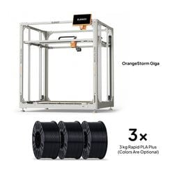 Options – Pack OrangeStorm Giga + 3x3 kg de filament Rapid PLA Plus