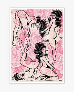 Style – Pin Ups and Flowers Print
