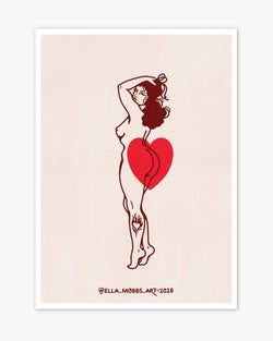 Style – Burning Heart Butt Print