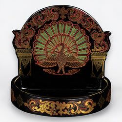 Golden Etched Peacock Motif