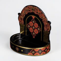 Golden Etched Geometric Motif