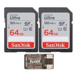 SanDisk Ultra SD (120MB/s Tier) – 64GB / 2-Pack
