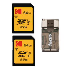 64GB Capacity / Pack Size – 2-Pack + Reader