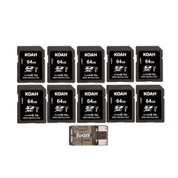 Capacity / Pack – 64GB + Reader (10-Pack)