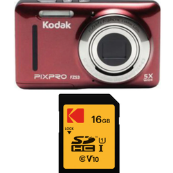 Memory Card Bundle – Red + 16GB SD Card