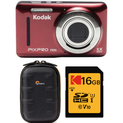 Red Camera + 16GB SD Card