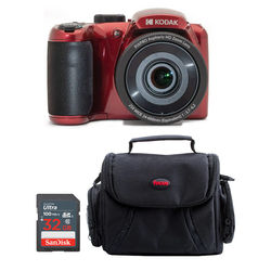32GB SD Card Kit – Red + 32GB + Case