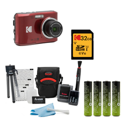 Kodak PIXPRO FZ43 Friendly Zoom Digital Camera (Red) Bundle