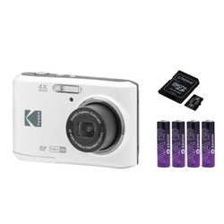 White + MicroSD Memory Card & Batteries