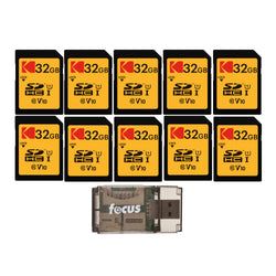 32GB Capacity / Pack Size – 10-Pack + Reader