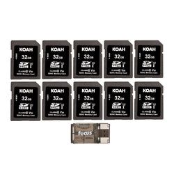 Capacity / Pack – 32GB + Reader (10-Pack)