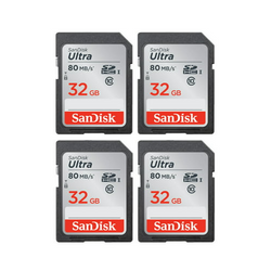 32GB Capacity / Pack Size – 32GB / 80MB/s / 4-Pack