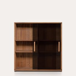 Flip door cabinet