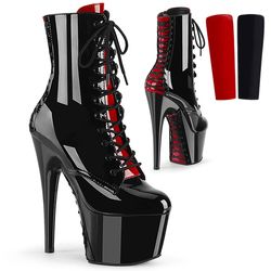 Patent Upper – Black - Red Corset
