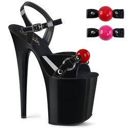Varianten | Variants – Black Patent - Red/Fuchsia Gag Balls