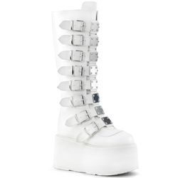 Knee Boots/Overknees – Damned 318 | White Matte