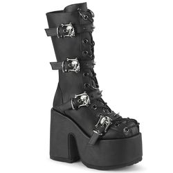 Mid-Calf/Knee Boots – Camel 115 | Black Matte