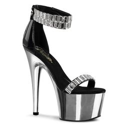 Black - Silver Chrome - Rhinestones