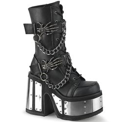 Mid-Calf/Knee Boots – Camel 120 | Black Matte - Silver Chrome