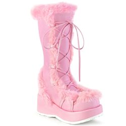 Cubby 311 – Pastel Pink Faux Leather - Faux Fur