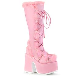 Camel 311 – Pastel Pink Faux Suede - Faux Fur