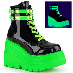 Black Patent - Neon Green (UV)