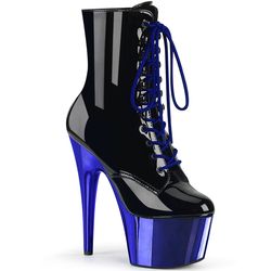 Chrome Platform Bottom – Black - Royal Blue Chrome
