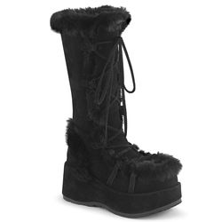 Cubby 311 – Black Faux Suede - Faux Fur