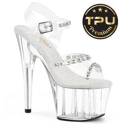 Varianten | Variants – Clear Premium TPU/Silver Glass Crystal Rhinestones - White - Clear