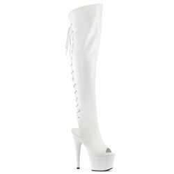 Faux Leather Upper – White Matte
