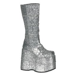 Knee High Boots – Silver Glitter