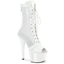 Varianten | Variants – White Patent - Rhinestone Mesh