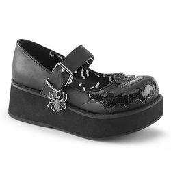 Classic Mary Janes – Black Matte - Black Glitter Patent