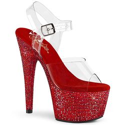 Clear - Red Rhinestones