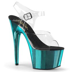 Clear - Black - Turquoise Chrome