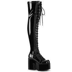 Overknees/Thigh Highs – Camel 300 | Black Patent