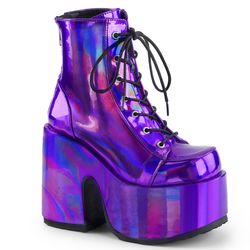 Ankle Boots – Camel 203 | Purple Holographic