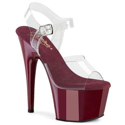 Regular Platform – Clear - Burgundy