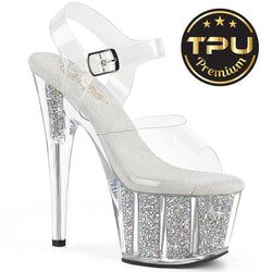 Clear Premium TPU - White - Clear/AB Rhinestones