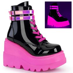 Black Patent - Neon Pink (UV)