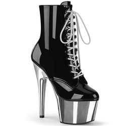 Chrome Platform Bottom – Black - Silver Chrome