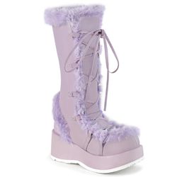 Lavender Faux Leather - Faux Fur