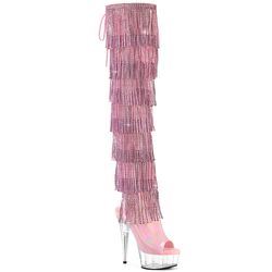 Rhinestone Fringe – Baby Pink Holographic