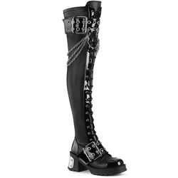 Bratty Knee High/Overknee – Bratty 304 | Black Matte - Black Patent