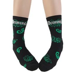 Socks – Black - Green Crew Ankle Socks