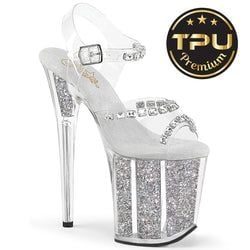Varianten | Variants – Clear Premium TPU/Silver Glass Crystal Rhinestones - White - AB Rhinestones