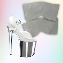 Silver Chrome + Standard Series Protectors | For 8" Flamingo Heels